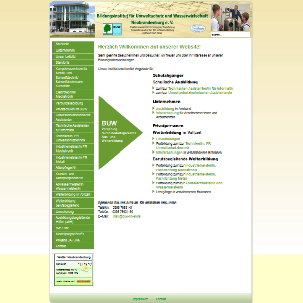 Bildungsinstitut für Umweltschutz und Wasserwirtschaft Neubrandenburg e. V. (BUW)