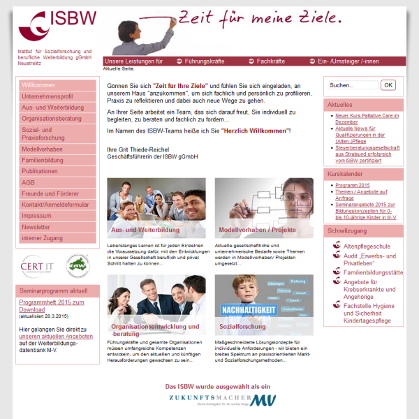 Institut für Sozialforschung und berufliche Weiterbildung (ISBW) gGmbH Neustrelitz